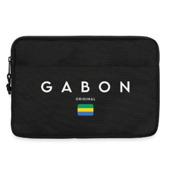 Gabonese pride, minimalist sleek design - Laptop bag 13" - black - Front