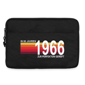 60th Birthday Retro Vintage 1966 Perfection - Laptop bag 13" - black - Front