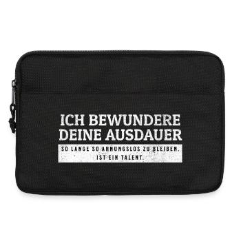 SARKASMUS - Ahnungslos zu bleiben ist ein Talent - Laptoptasche 13" - Schwarz - Vorne