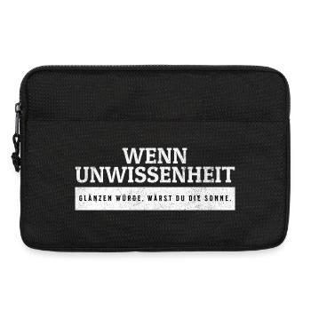 SARKASMUS - Wenn Unwissenheit glänzen würde - Laptoptasche 13" - Schwarz - Vorne