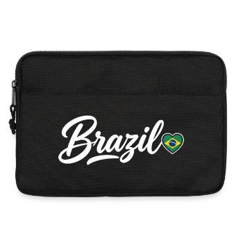 Scénario brésilien avec drapeau amoureux - Sacoche pour ordinateur portable 13 pouces - noir - Devant