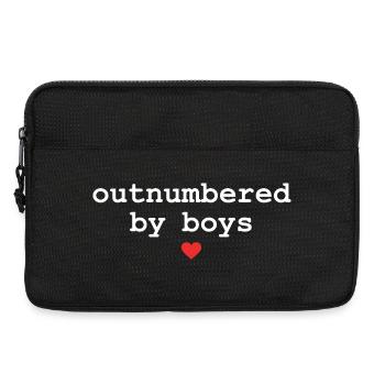Outnumbered By Boys Mama Funny Mother’s Day - Laptop bag 13" - black - Front