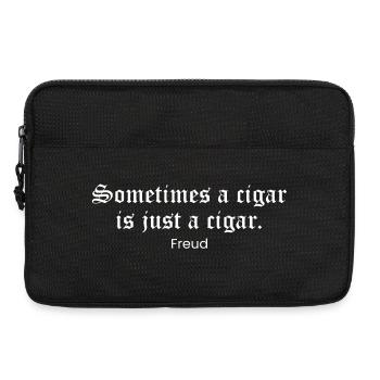 Parfois, un cigare n’est qu’un cigare - Citation de Freud - Sacoche pour ordinateur portable 13 pouces - noir - Devant