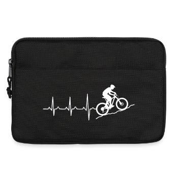 VTT, ECG, battement de cœur, bicyclette - Sacoche pour ordinateur portable 13 pouces - noir - Devant