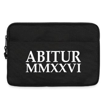 Abi 2026 - ABITUR - Römische Ziffern - Laptoptasche 13" - Schwarz - Vorne