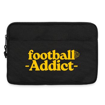 Football Addict Yellow Typografie - Laptoptasche 13" - Schwarz - Vorne