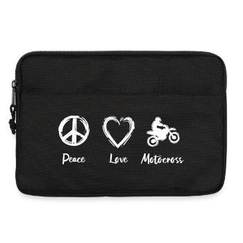 Peace Love Motocross - Laptop bag 13" - black - Front
