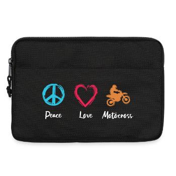 Peace Love Motocross - Laptop bag 13" - black - Front