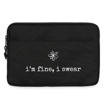 I'm Fine I Swear Spruch sarkastisch Blume Design - Laptoptasche 13" - Schwarz - Vorne