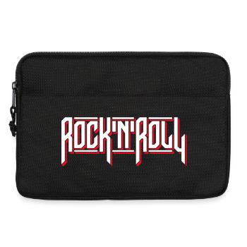 Logo de typographie personnalisée Rock’N’Roll - Sacoche pour ordinateur portable 13 pouces - noir - Devant