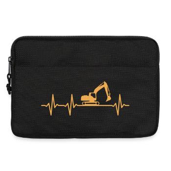 Pelle à battement de cœur Moteur d’excavatrice ouvrier du bâtiment - Sacoche pour ordinateur portable 13 pouces - noir - Devant