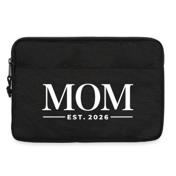 Mom Est. 2026 | Mutter | Muttertag Geschenk - Laptoptasche 13" - Schwarz - Vorne