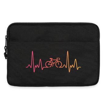 Sonnenuntergang Radfahren Herzschlag Radfahren - Laptoptasche 13" - Schwarz - Vorne
