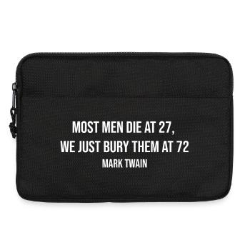 Death Irony Twain Zitat - Laptoptasche 13" - Schwarz - Vorne