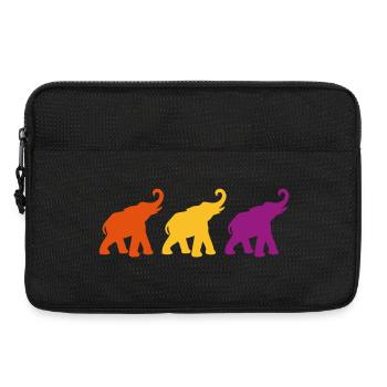 Drei Elefanten Love Yoga Indien Meditation - Laptoptasche 13" - Schwarz - Vorne