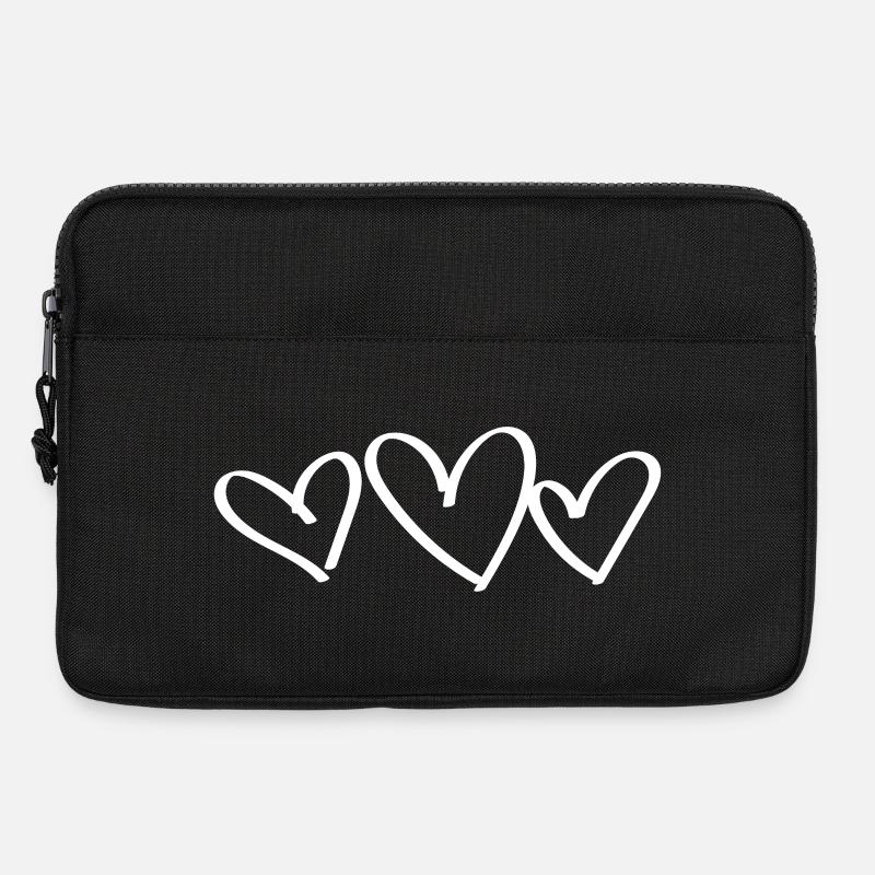3 Herzen Liebe - Laptoptasche 13" - Schwarz