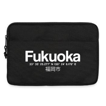 Fukuoka Skyline Koordinaten - Laptoptasche 13" - Schwarz - Vorne