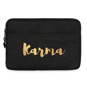 Karma Gold Yoga Handschrift Vibes Luxus Quote om - Laptoptasche 13" - Schwarz - Vorne