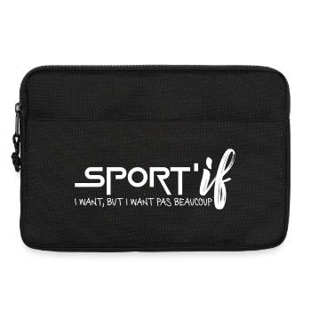 Sport si je veux mais je ne veux pas beaucoup - Sacoche pour ordinateur portable 13 pouces - noir - Devant