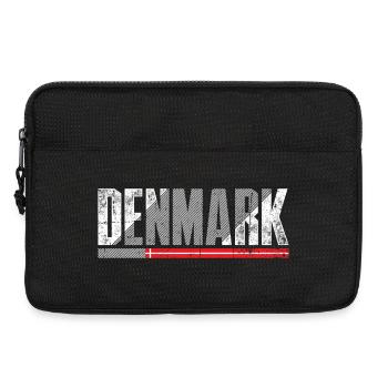 Denmark Distressed Typography - Laptop bag 13" - black - Front
