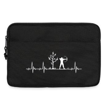 Archer Heartbeat Cadeau de tir à l’arc - Sacoche pour ordinateur portable 13 pouces - noir - Devant