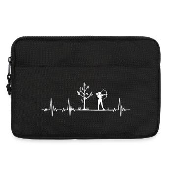 Archer Heartbeat Cadeau de tir à l’arc - Sacoche pour ordinateur portable 13 pouces - noir - Devant