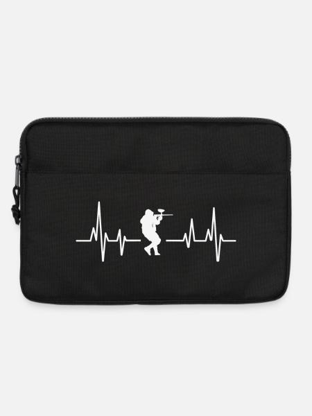 Paintball Herzschlag - Laptoptasche 13" - Schwarz