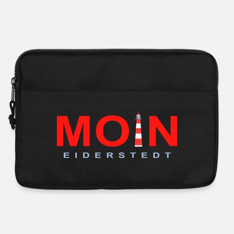 Moin Eiderstedt, Leuchtturm Westerheversand - Laptoptasche 13" - Schwarz
