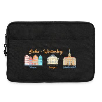 Baden Württemberg, 3 Wahrzeichen,, Deutschland - Laptoptasche 13" - Schwarz - Vorne