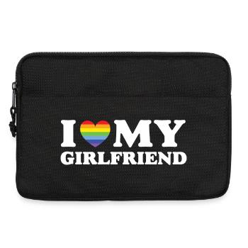 J’aime ma copine - LGBTQ - Sacoche pour ordinateur portable 13 pouces - noir - Devant