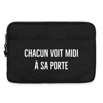 chacun voit midi a sa porte - Sacoche pour ordinateur portable 13 pouces - noir - Devant
