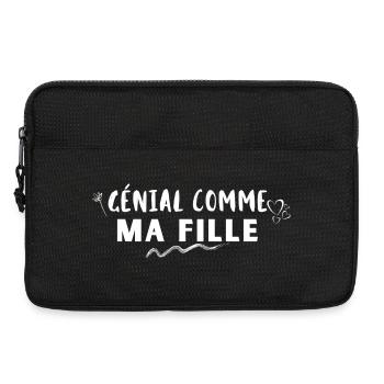 Génial comme ma fille - Sacoche pour ordinateur portable 13 pouces - noir - Devant