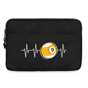 Heartbeat Billard 9-Ball Symbol Pulse Pool ECG - Sacoche pour ordinateur portable 13 pouces - noir - Devant