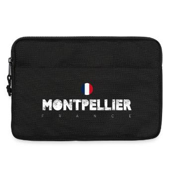 Montpellier France City Wordmark - Laptop bag 13" - black - Front