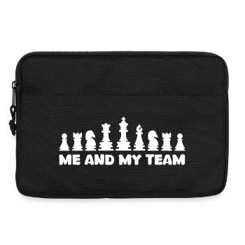 Schach coole Sprüche Team Schachfiguren Symbol - Laptoptasche 13" - Schwarz - Vorne