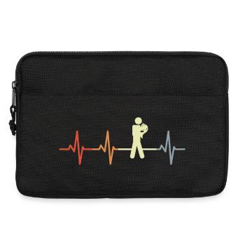 Hornist Stick Figures Heartbeat - Sacoche pour ordinateur portable 13 pouces - noir - Devant