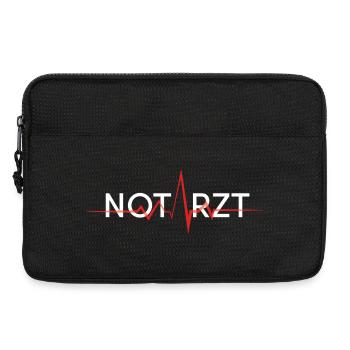 notarzt schriftzug rettung doc w - Laptoptasche 13" - Schwarz - Vorne