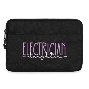 Elektriker stolze Tochter süßes Geschenk - Laptoptasche 13" - Schwarz - Vorne