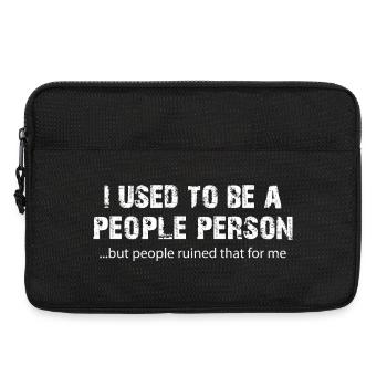Früher war ich ein lustiger Mensch, der - Laptoptasche 13" - Schwarz - Vorne