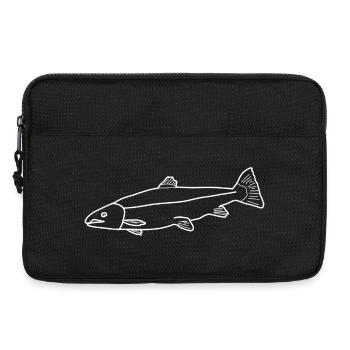 Lachs lineart - Laptoptasche 13" - Schwarz - Vorne
