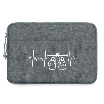 Boxen Herzschlag - Laptoptasche 13" - Grau meliert - Vorne