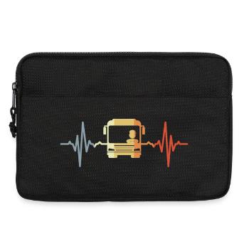 Palpitations cardiaques, chauffeur de bus - Sacoche pour ordinateur portable 13 pouces - noir - Devant