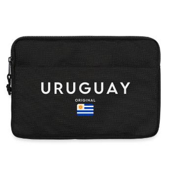 Flagge von Uruguay, Uruguayischer Stolz - Laptoptasche 13" - Schwarz - Vorne