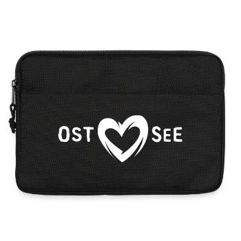 Amour de la mer Baltique - Symbole du cœur de l’Orient et de la Mer - Sacoche pour ordinateur portable 13 pouces - noir - Devant