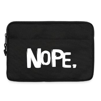 Nope Lettering - No Funny Sayings Icon - Laptop bag 13" - black - Front