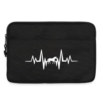 Pferd Herzschlag - Laptoptasche 13" - Schwarz - Vorne