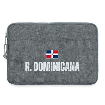 Dominican Pride, j’aime la République dominicaine - Sacoche pour ordinateur portable 13 pouces - gris chiné - Devant