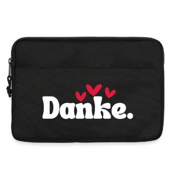 Thank You Heart Typography - Laptop bag 13" - black - Front