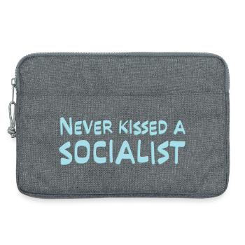 N’a jamais embrassé un socialiste - Sacoche pour ordinateur portable 13 pouces - gris chiné - Devant