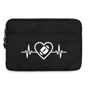 Herz-Rugby - Laptoptasche 13" - Schwarz - Vorne
